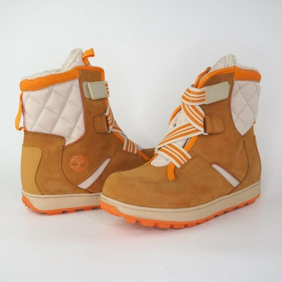 Timberland Snow Stomper XTRM Boys Boots Winter Wheat Leather Hiking - Picture 6 of 12